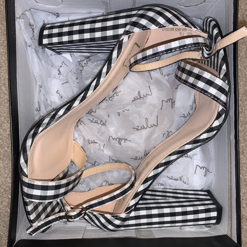 Gingham Lulus heels